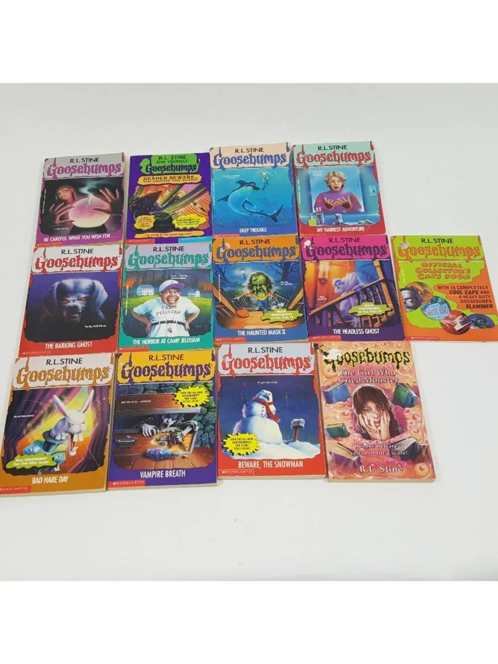Goosebumps Book RL Stein Ghosts Mystery R. L. Scary Stories Set of 13 Lot Goose